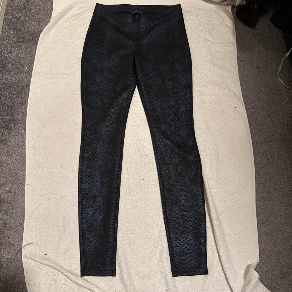 Express Black Faux-Snake Leggings